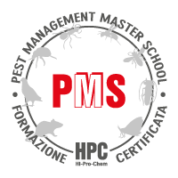 Brochure PMMS - Percorsi formativi certificati UNI EN 16636 UNI ISO 21001:2019, sviluppo e strategie marketing - PMMS - Pest Management Master School è un'iniziativa HI-PRO-CHEM